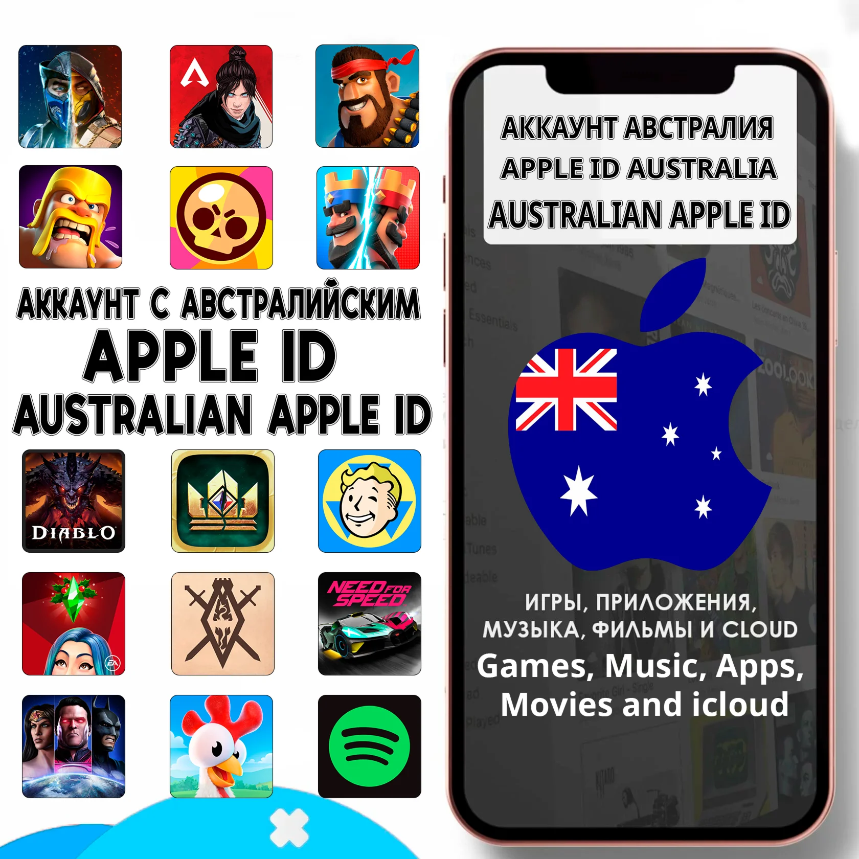 APPLE ID ЛИЧНЫЙ АВСТРАЛИЯ АВСТРАЛИЙСКИЙ AppStore iPhone