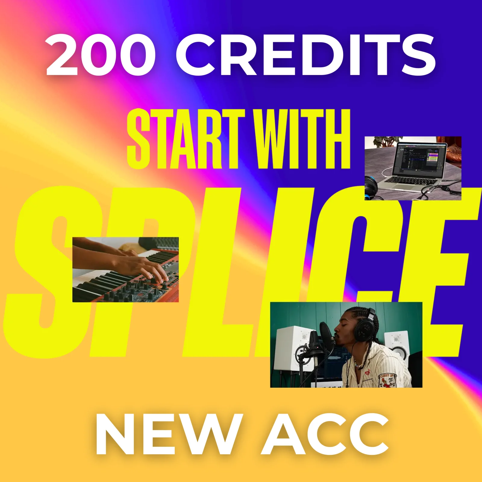 SPLICE ПОДПИСКА 200 КРЕДИТОВ ТОЛЬКО НА НОВЫЙ АКК