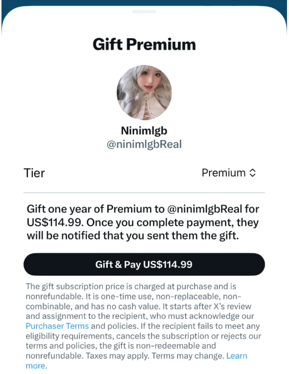 Подписка на Twitter X Premium на 12 месяцев БЕЗ ВХОДА