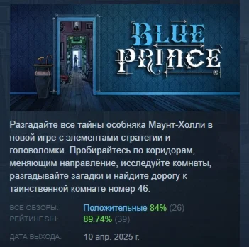 Blue Prince АВТОДОСТАВКА STEAM РОССИЯ
