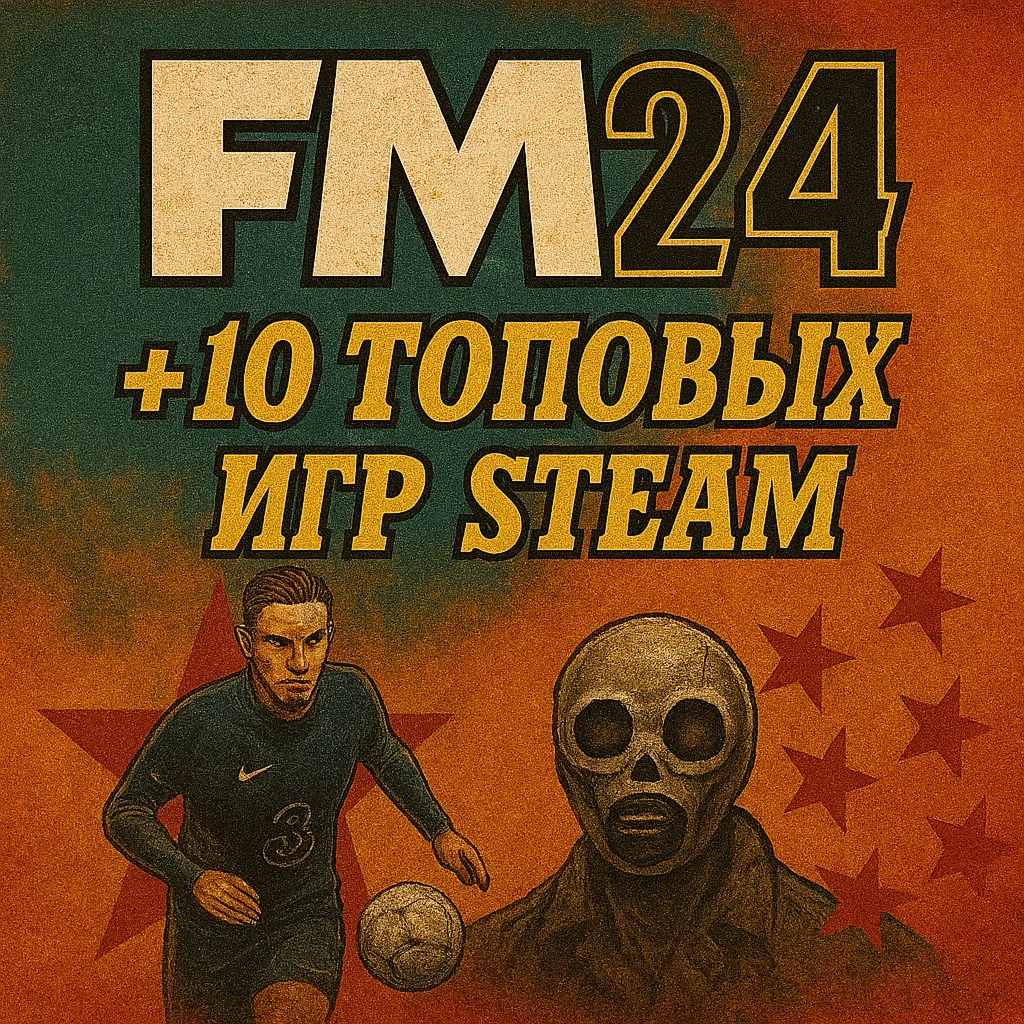 Football Manager 2024 + 2025 + 10 Топовых Игр Steam