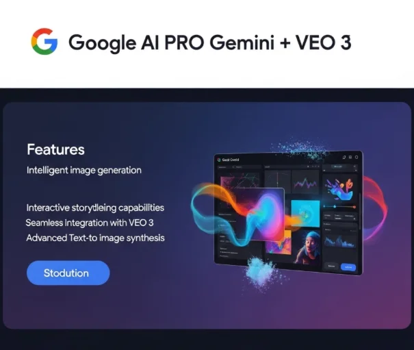 Gemini Google AI PRO + VEO 3 + FLOW 1000 AI Credits