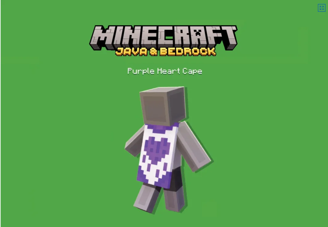 Minecraft Purple Heart Cape Java + Bedrock Edition