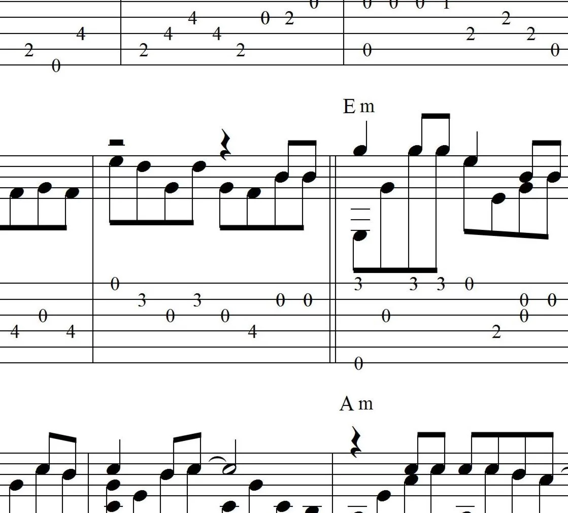 Первый снег Ноты и табы для гитары
