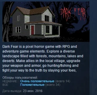 Dark Fear STEAM KEY REGION FREE GLOBAL