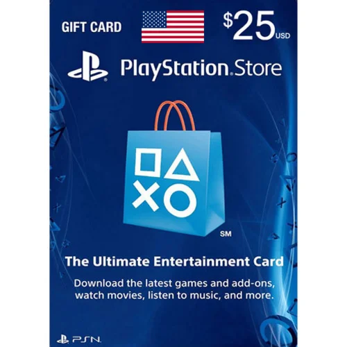 Playstation Network PSN 25 USA - без комиссии