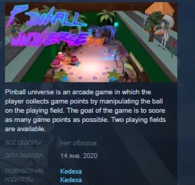 Pinball universe STEAM KEY REGION FREE GLOBAL
