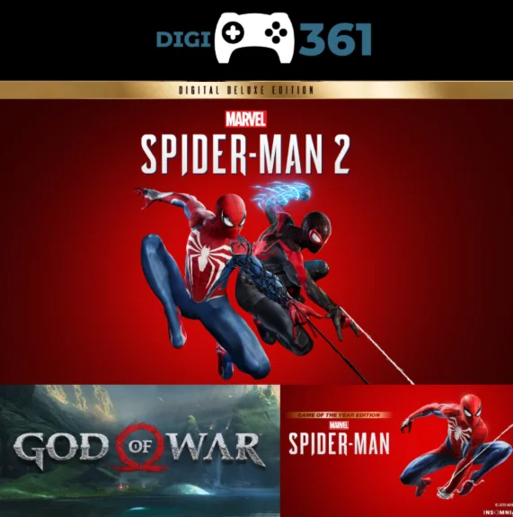 SPIDER-MAN 2 DELUXE + SPIDER-MAN 1 + GOW STEAM GLOBAL