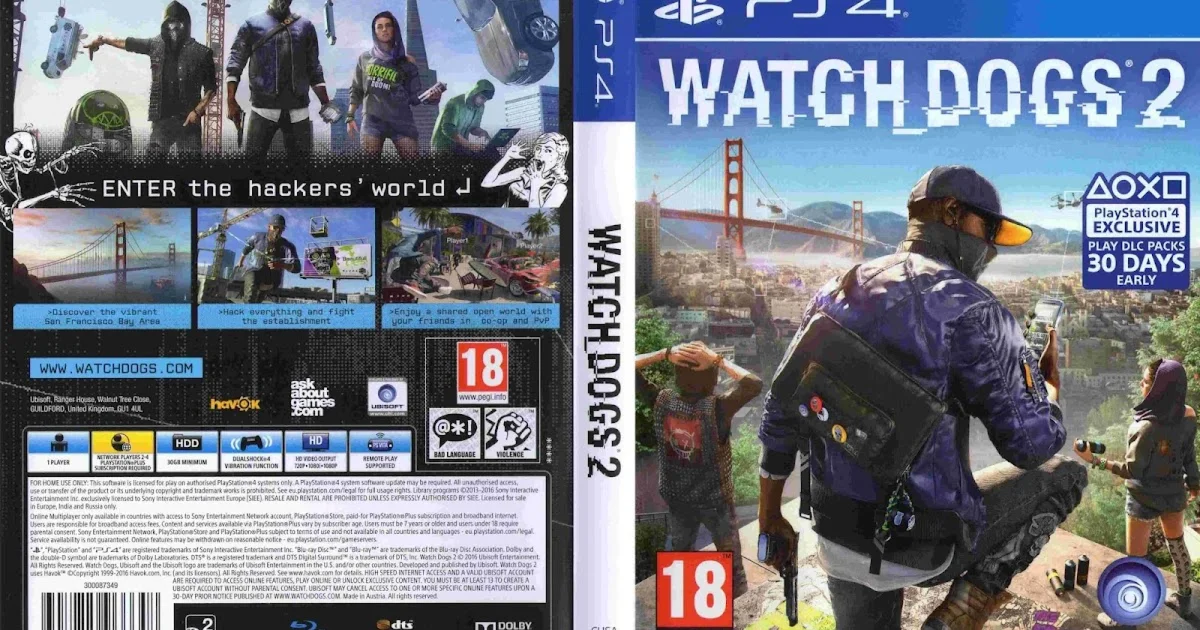 Watch Dogs 2 + DLC PS4/PS5/RUS Аренда 7 дней