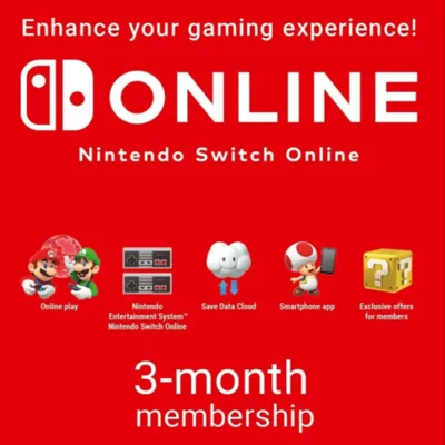 NINTENDO SWITCH ONLINE GIFT CARD 3 МЕСЯЦА EU КЛЮЧ