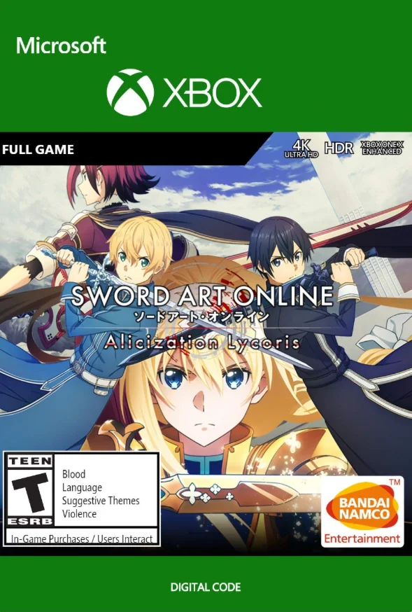 SWORD ART ONLINE ALICIZATION LYCORIS XBOX КЛЮЧ