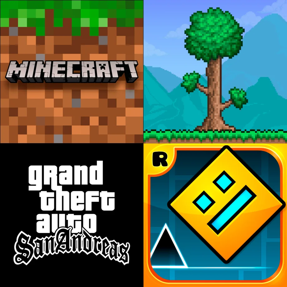 Minecraft Terraria Geometry Dash ios iPhone На Сутки