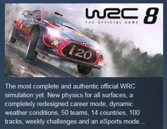 WRC 8 FIA World Rally Championship Steam Key RU