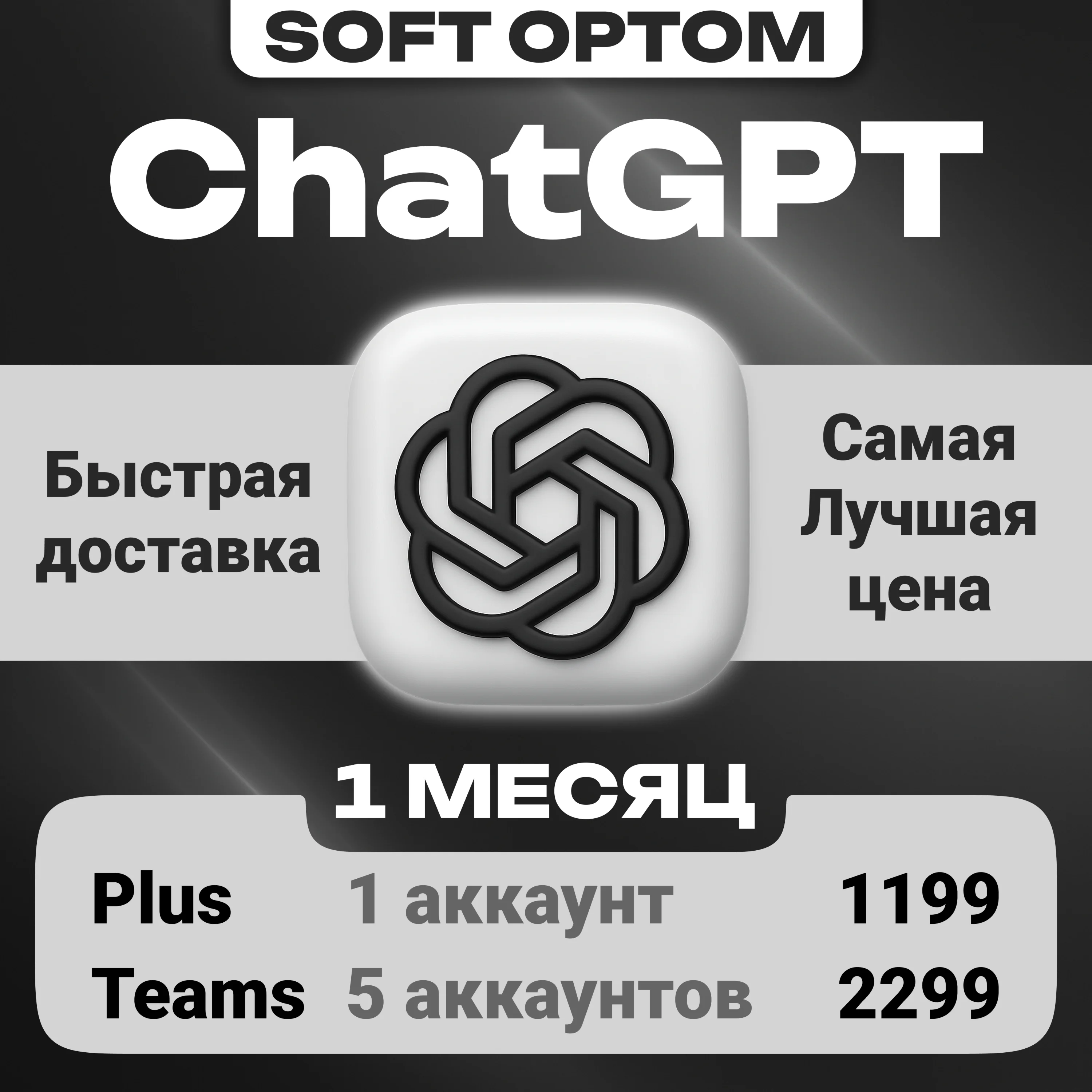 ЛУЧШАЯ ЦЕНА + ОПЛАТА СБПChatGPT 45 /o4 PLUS БЫСТРО