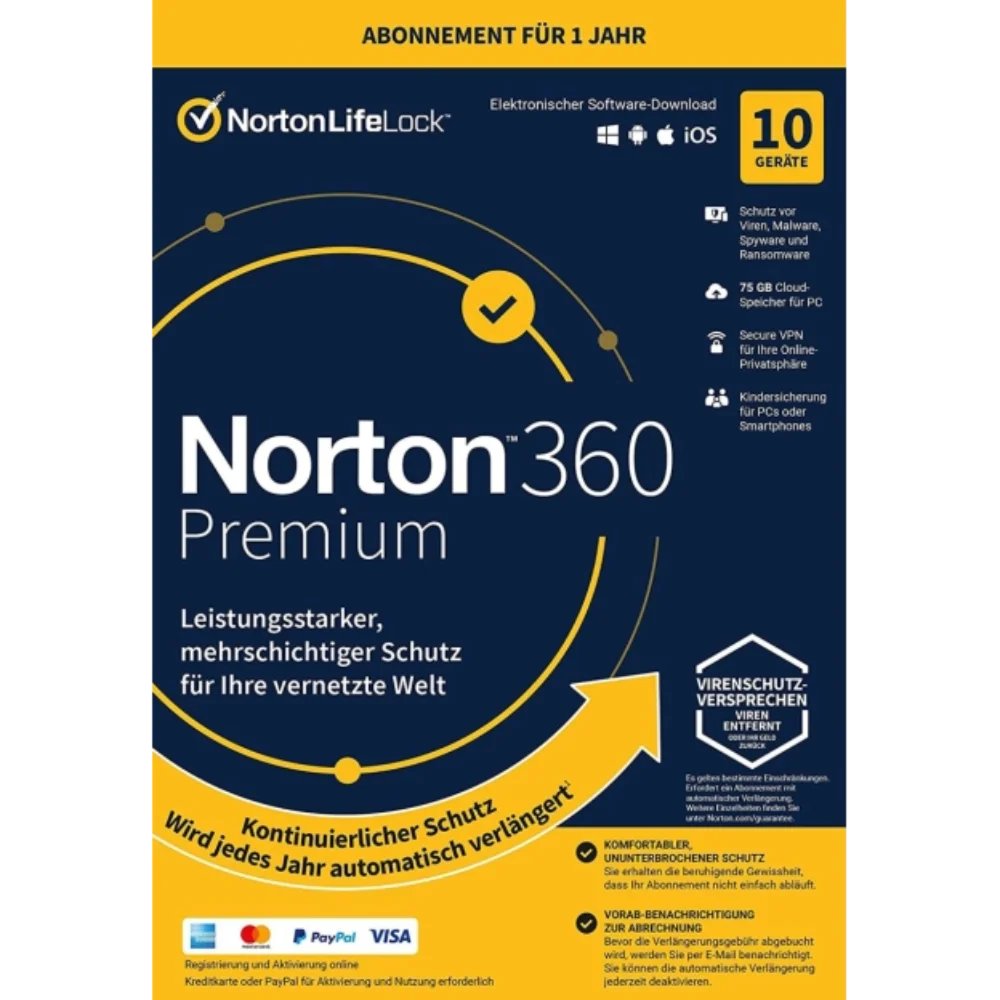 Norton 360 Premium 10 devices / 1 год Global