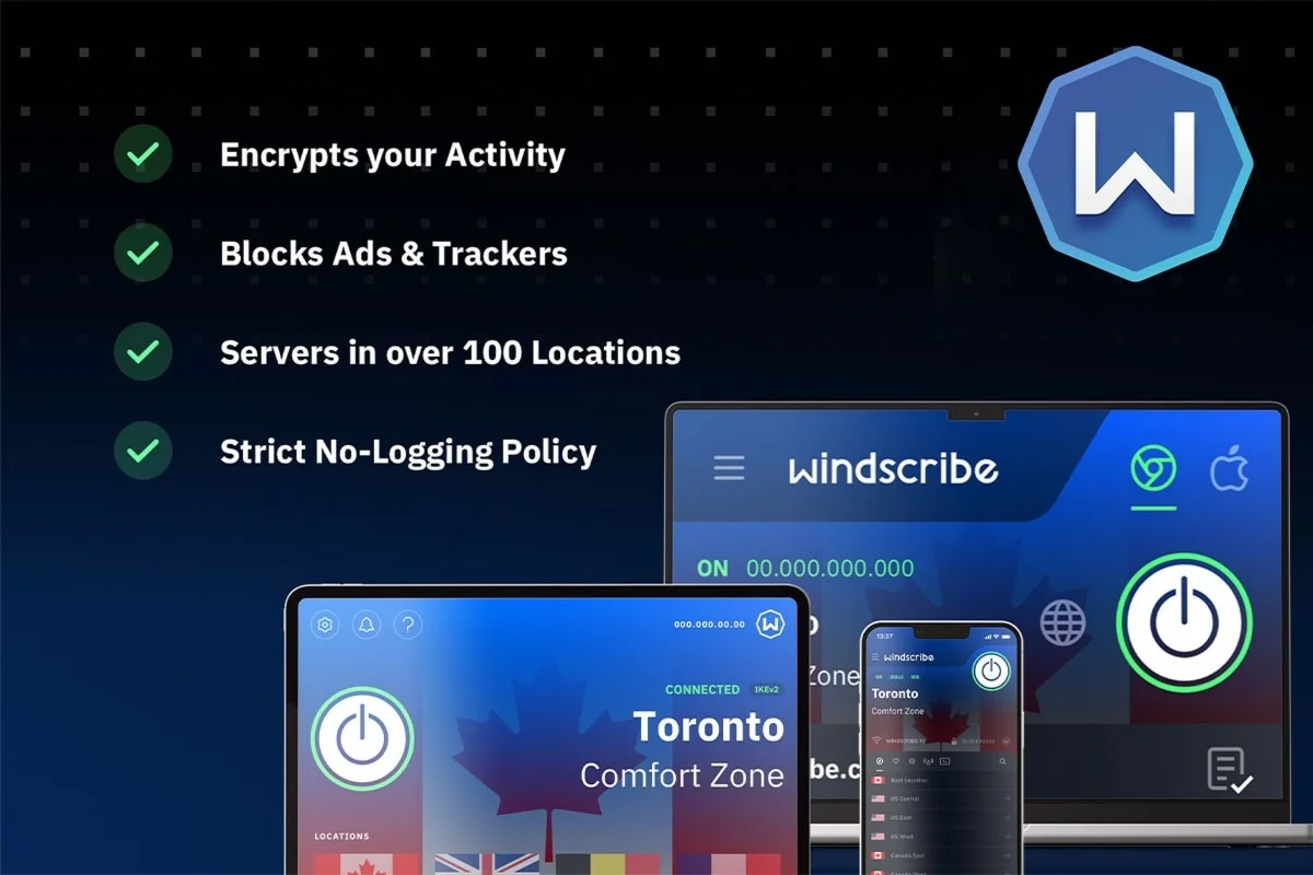 ПОЖИЗНЕННАЯ ГАРАНТИЯ WINDSCRIBE VPN PRO