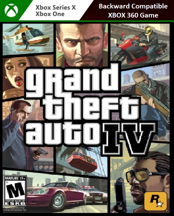 GTA IV Grand Theft Auto 4 XBOX + Gift