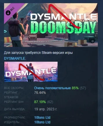DYSMANTLE: Doomsday DLC STEAM GIFT РОССИЯ