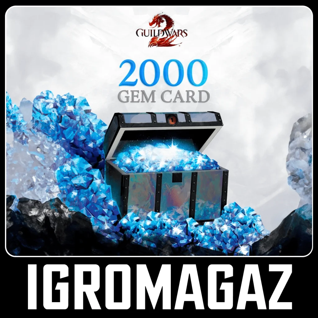 Guild Wars 2 2000 Gems CardЛюбой регион