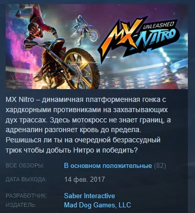 MX Nitro: Unleashed STEAM KEY РФ+СНГ СТИМ ЛИЦЕНЗИЯ