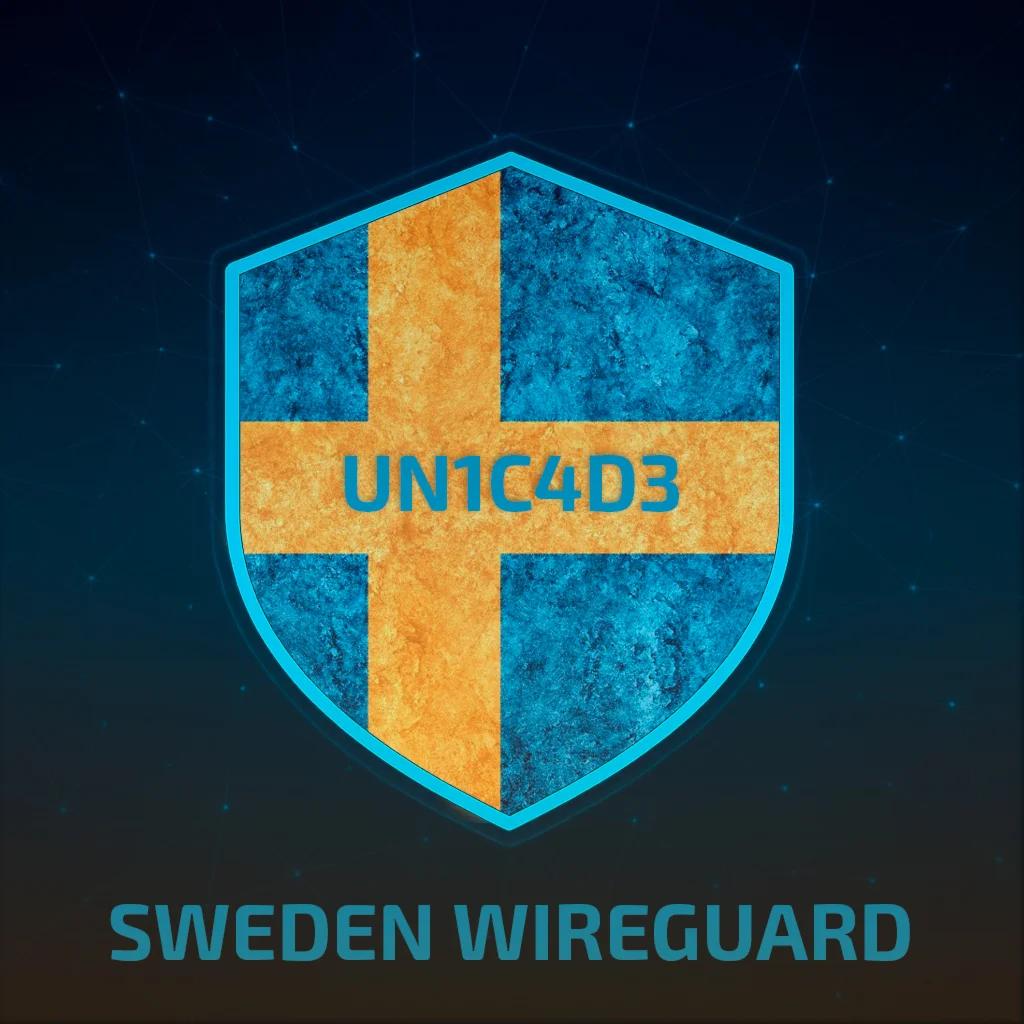 ШВЕЦИЯ WIREGUARD VPN БЕЗ ЛИМИТОВ ОТ 1 МЕСЯЦА