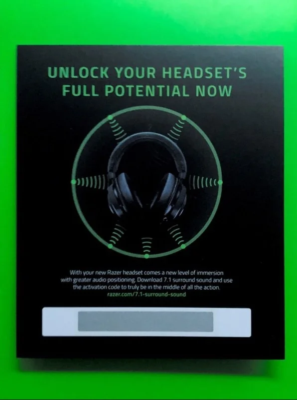Код/Ключ активации Razer 71 Surround sound