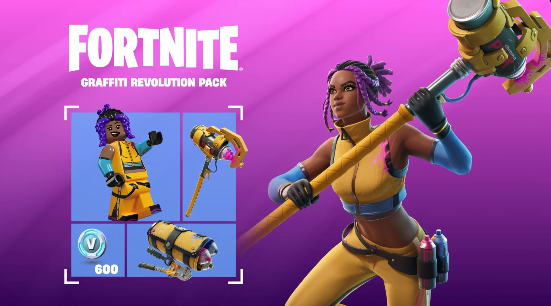 FORTNITE Революция граффити 600 Vb XBOXPC Активация