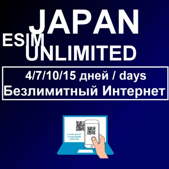eSIM для Интернета в Японии БЕЗЛИМИТ японский IP
