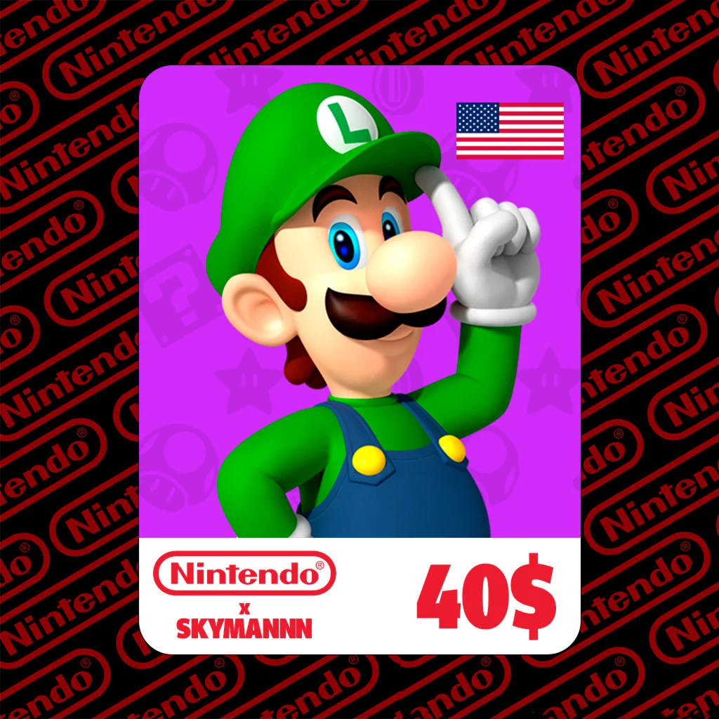 Карта пополнения Nintendo eShop 40 USD СШАБЫСТРО