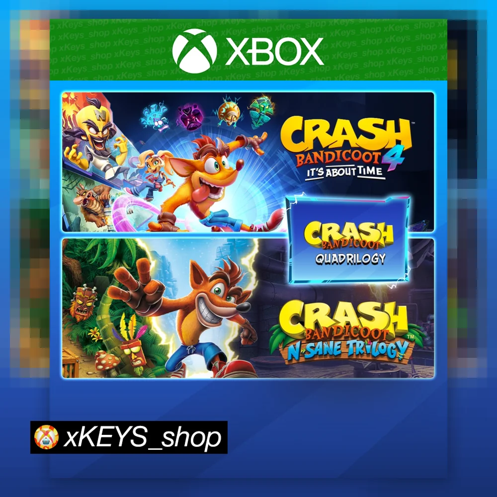 Crash Bandicoot Quadrilogy Набор XBOX КОД КЛЮЧ