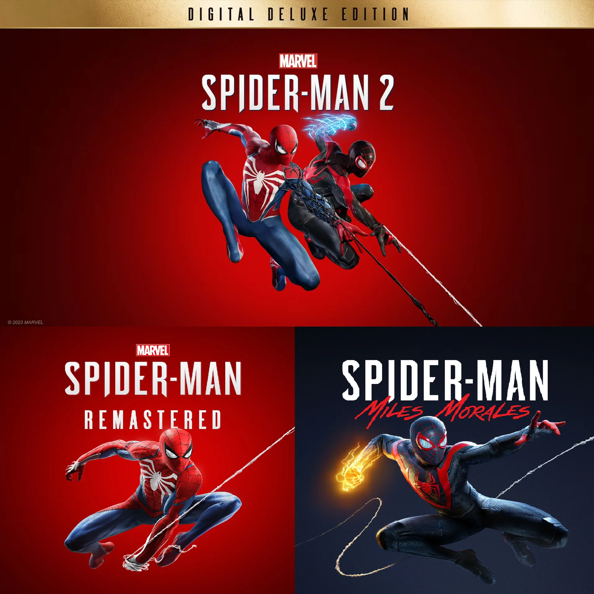 Marvels Spider-Man 2 Deluxe + Remastered + Miles