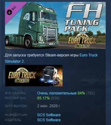 Euro Truck Simulator 2 - FH Tuning Pack DLC STEAM РФ