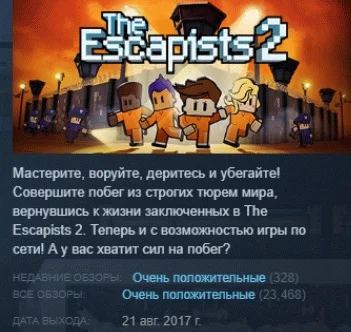 The Escapists 2 STEAM KEY РФ+СНГ СТИМ КЛЮЧ ЛИЦЕНЗИЯ