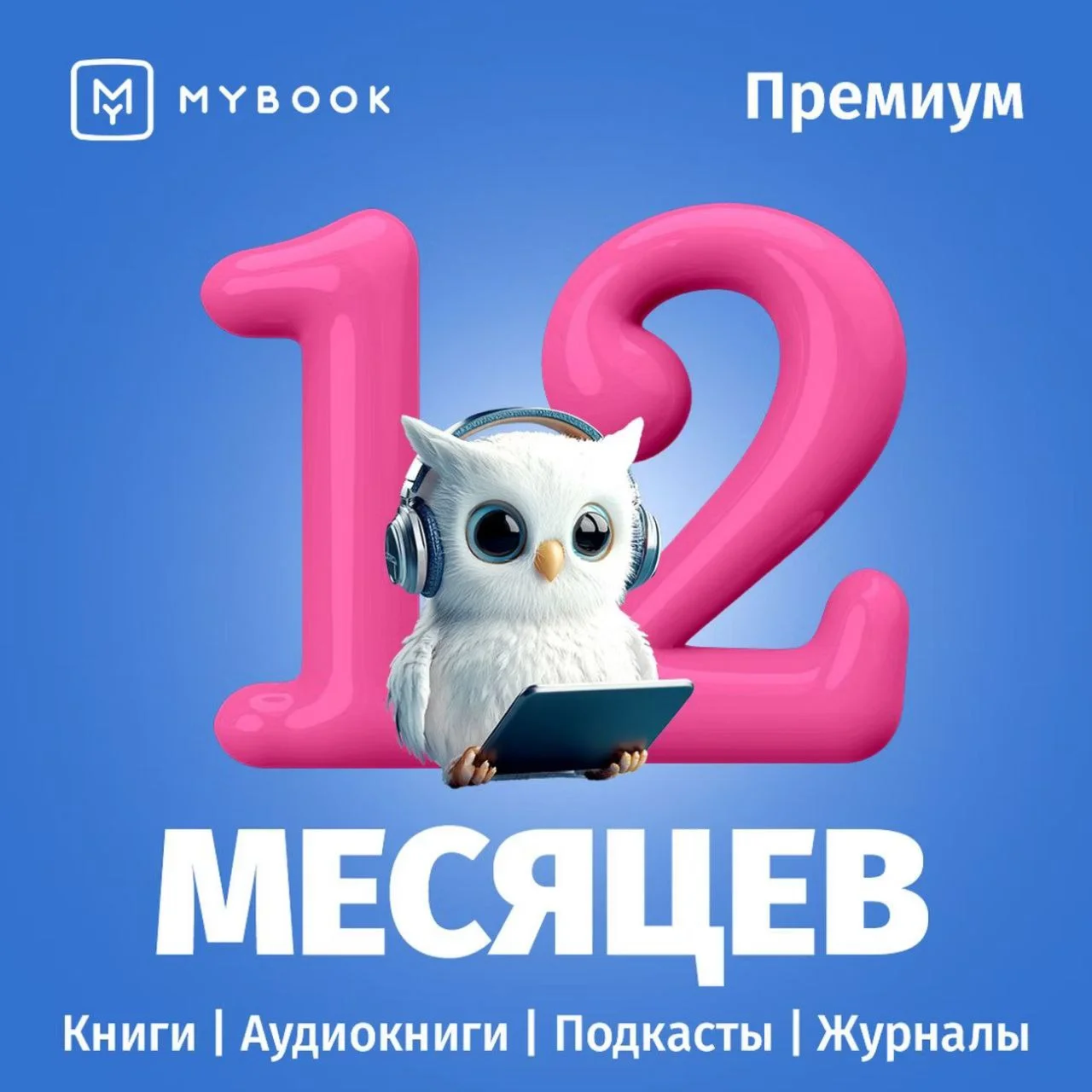 Mybook ПРЕМИУМ Книги + АудиоПодписка на 12 мес 0%