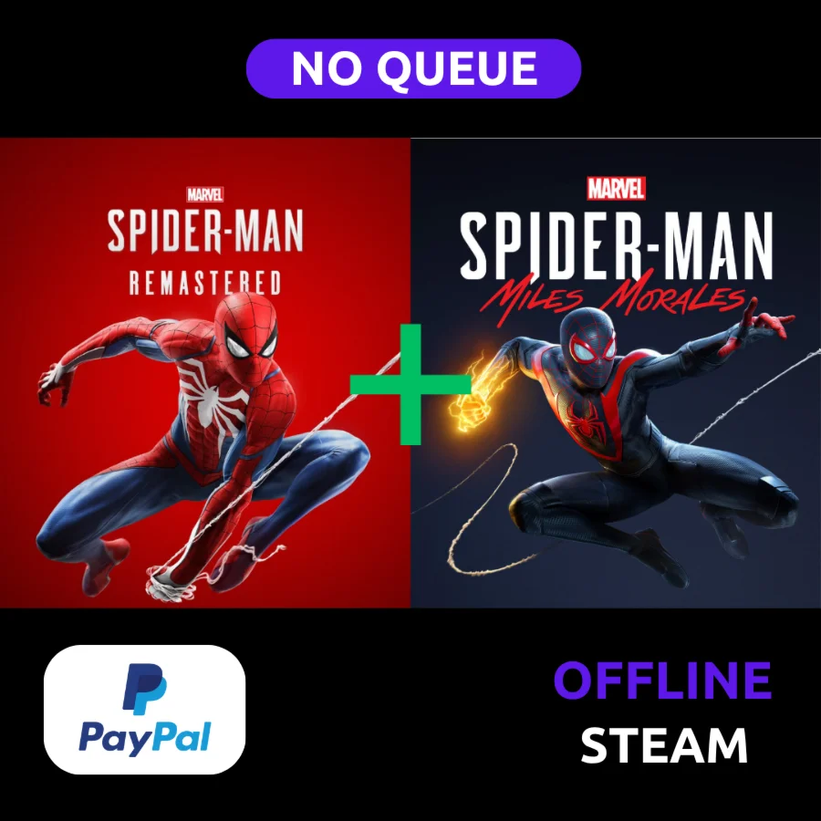 Marvels Spider-Man Remastered + Miles Morales PAYPAL