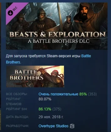 Battle Brothers - Beasts &amp Exploration DLC STEAM РОССИЯ
