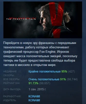 METAL GEAR SOLID V: THE PHANTOM PAIN STEAM РОССИЯ