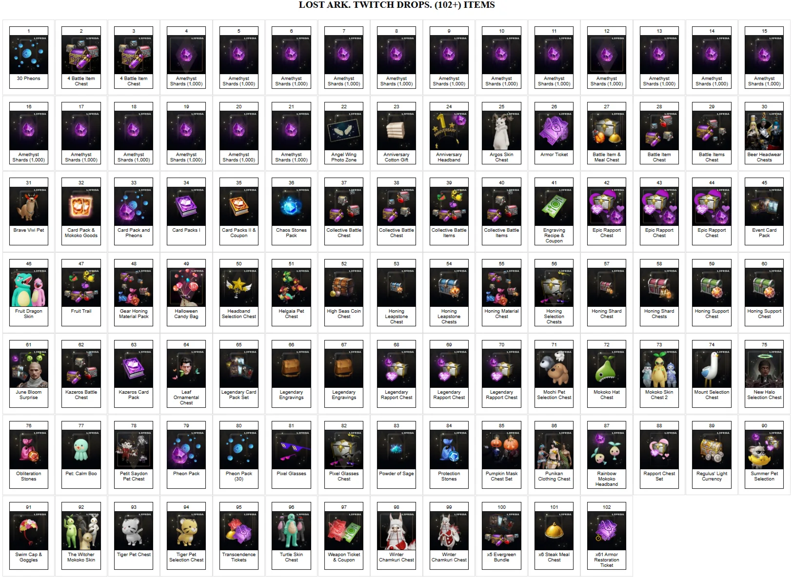 Lost ArkTWITCH DROPSСКИНЫ ТВИЧ ДРОП102+ ПРЕДМЕТ