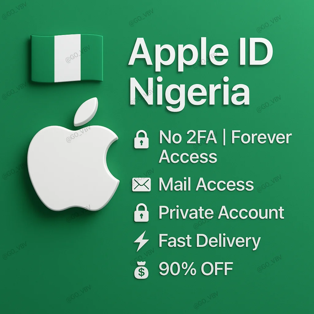Apple ID Нигерия Пожизненный доступ Без 2FA Доста