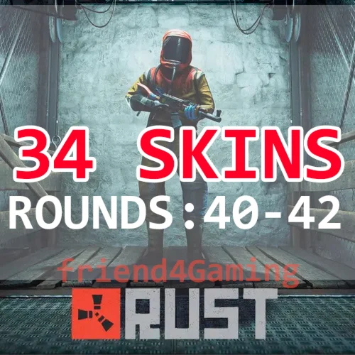 RUST TWITCH drops 40 + 41 + 42 Round - 34 скинов