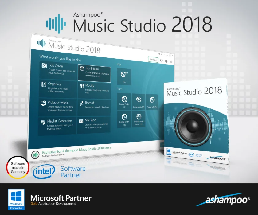Ashampoo Music Studio 2018 пожизненная лицензияКлюч