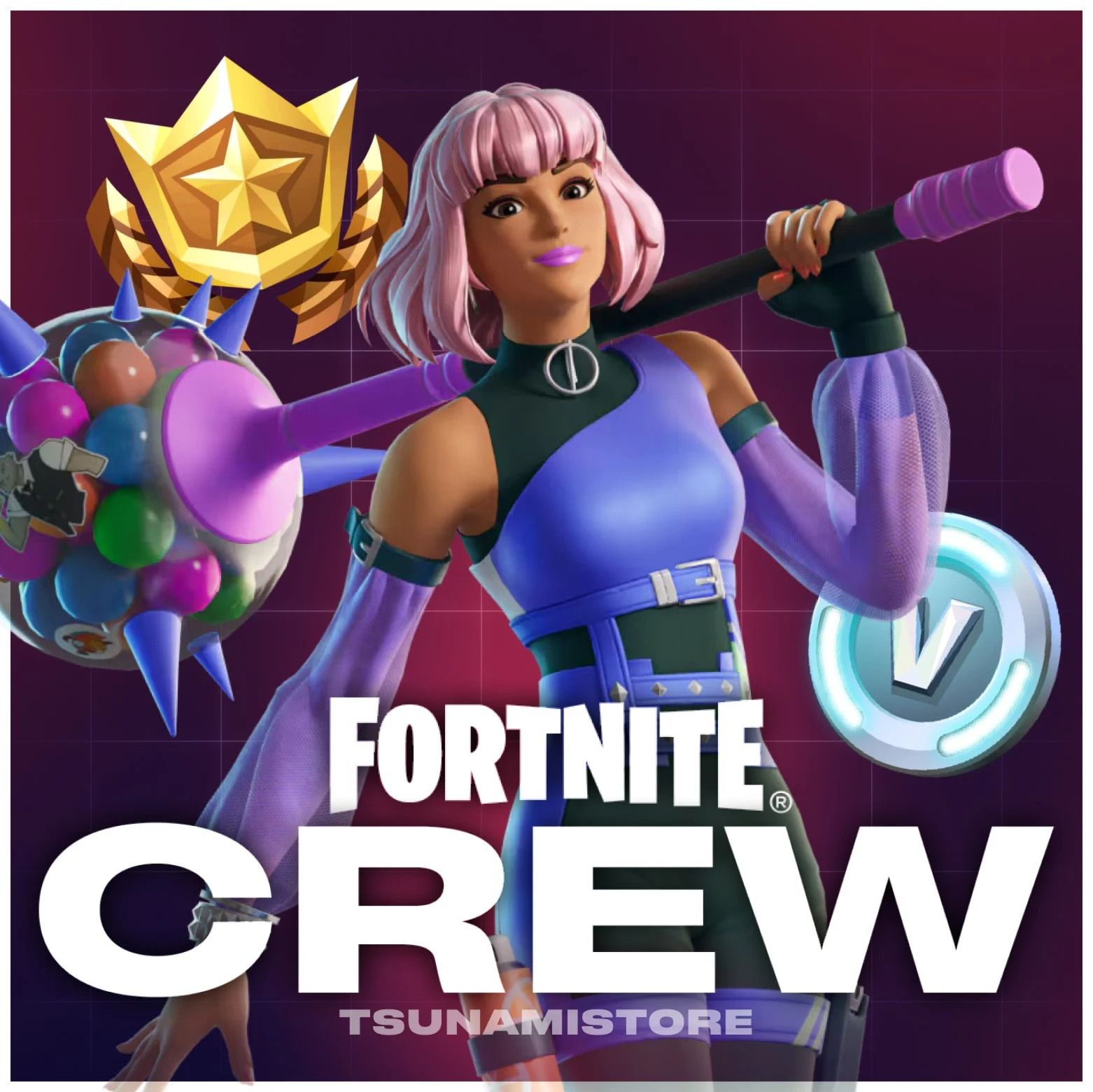FORTNITE CREW / ОТРЯД / ВСЕ БП + 1000 V-BUCKS - 1 МЕСЯЦ