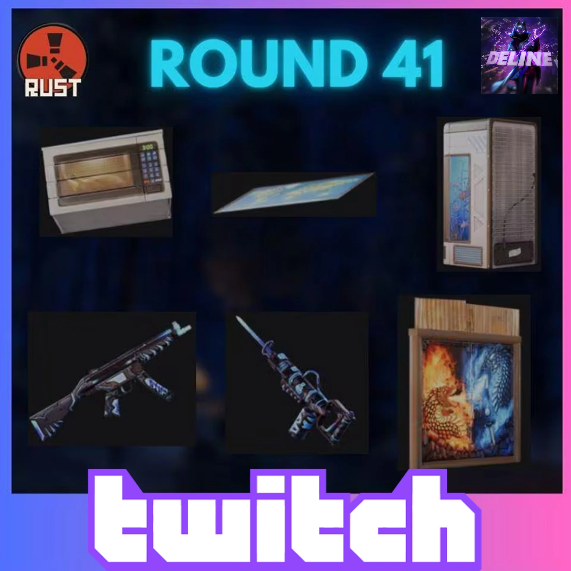RUST TWITCH DROPS 41 РАУНД АВТОВЫДАЧА 6/6 СКИНОВ
