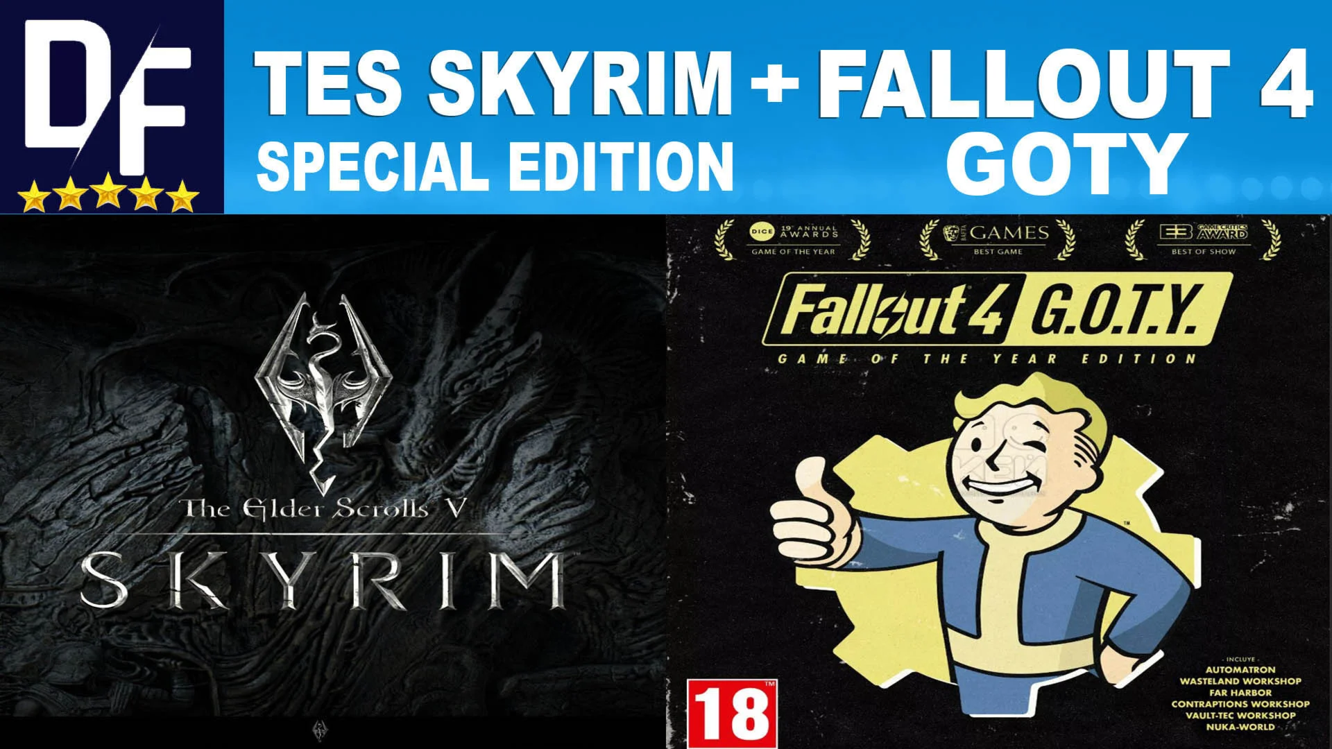 TES V: Skyrim Special + Fallout 4 GOTY STEAMна 90 дней