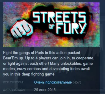 Streets of Fury EX STEAM KEY GLOBAL+РОССИЯ
