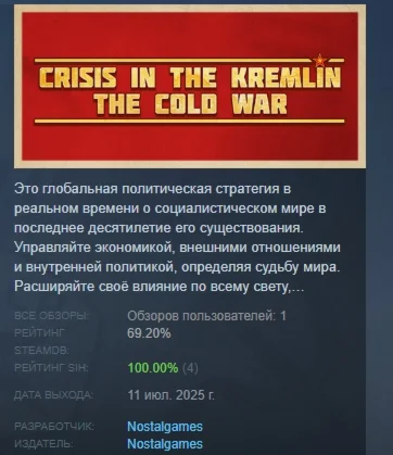 Кризис в Кремле: Холодная война АВТОДОСТАВКА STEAM