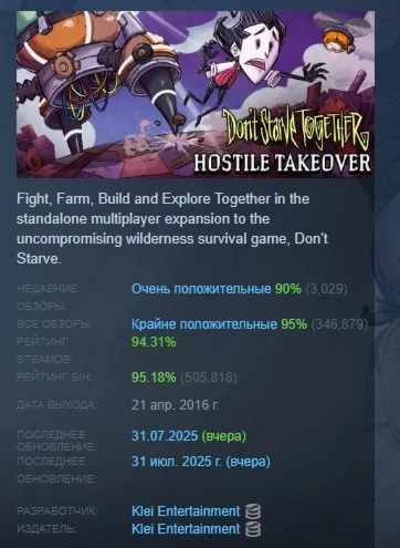 DONT STARVE TOGETHER STEAM РОССИЯ +СНГ