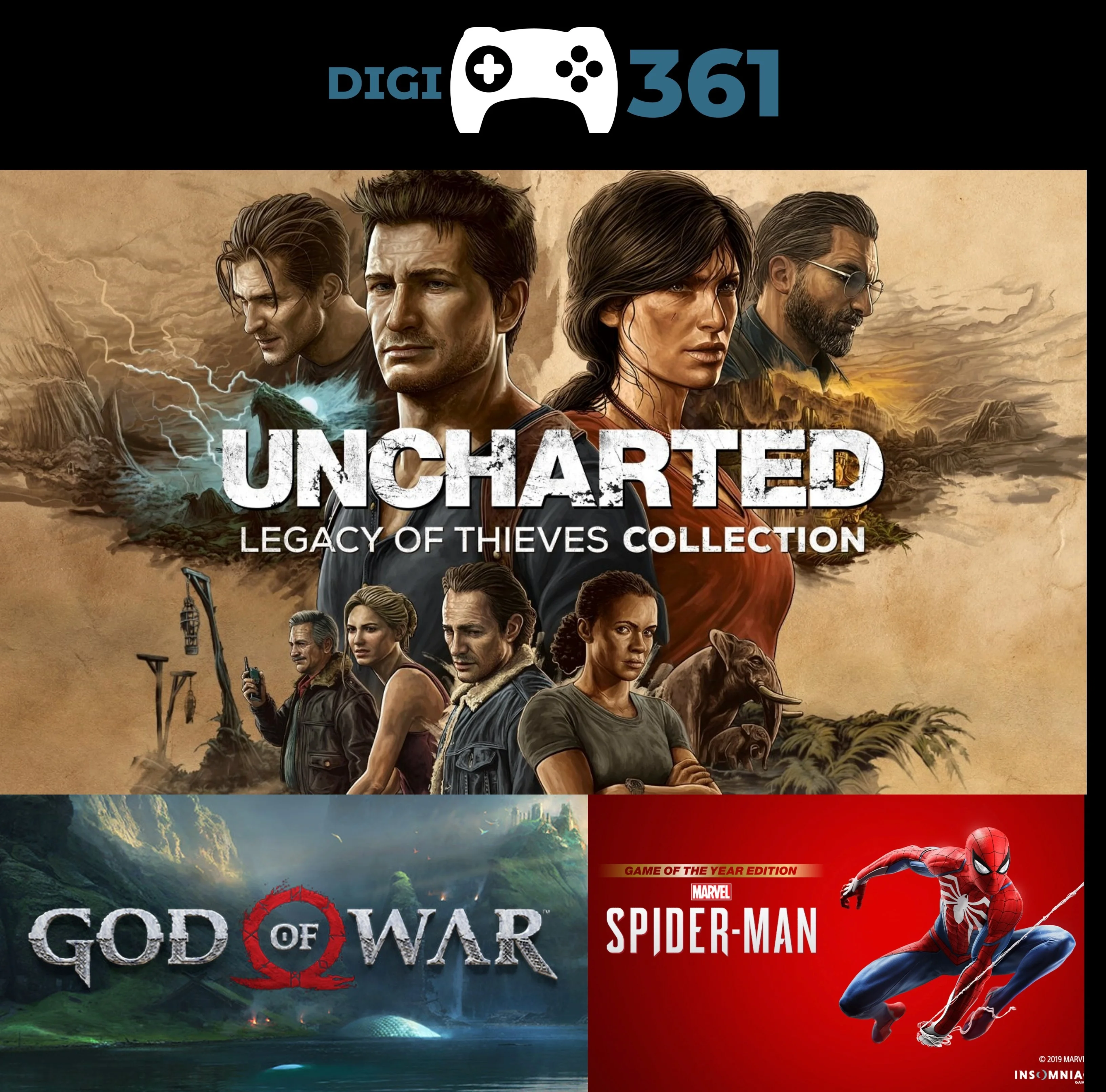 Uncharted Collection + SpiderMan + GOW Steam Global