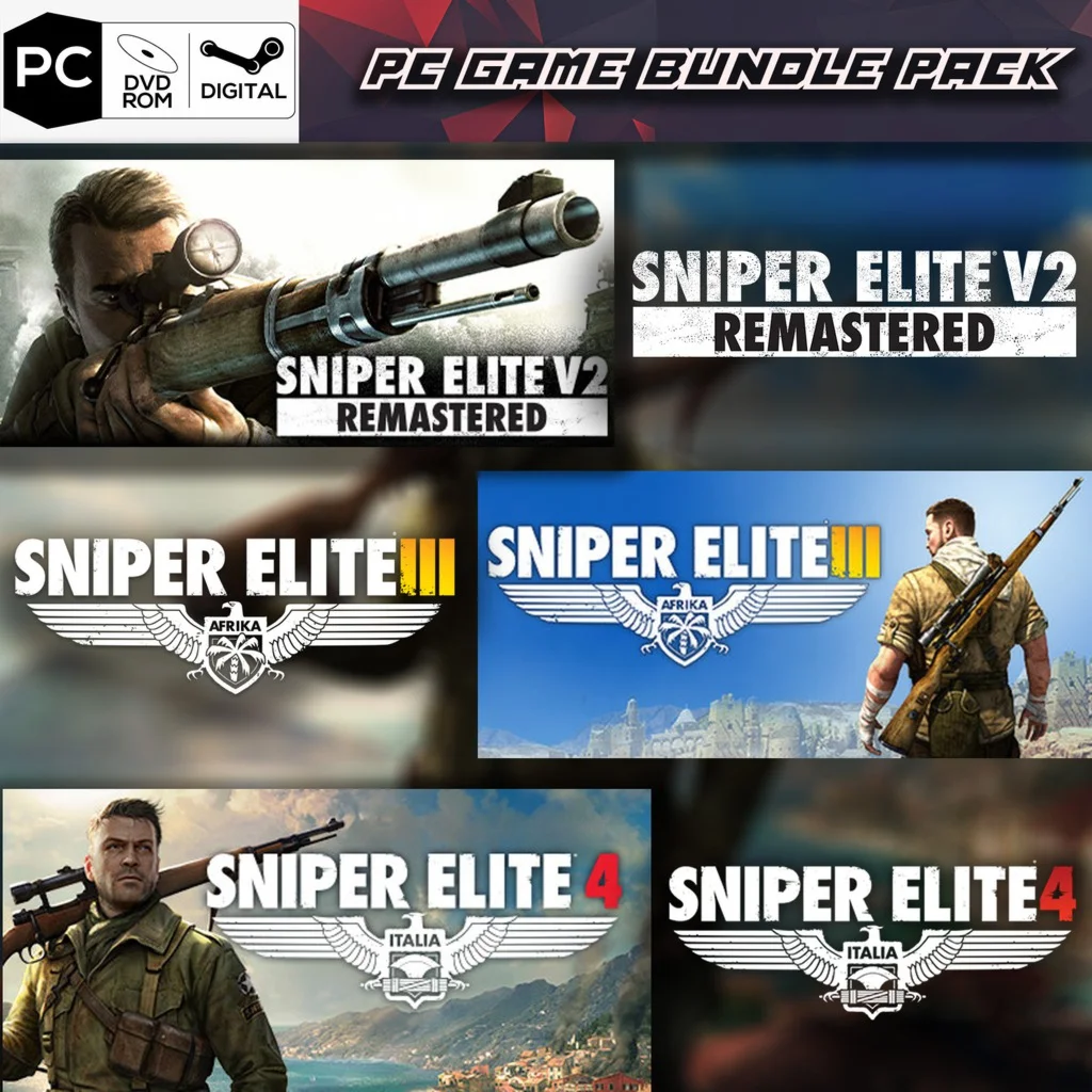Sniper Elite 1 + 2 + 3 + 4 DLCRemasteredSteam