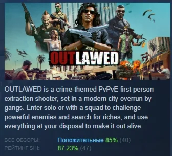 OUTLAWED 2025 АВТОДОСТАВКА STEAM РОССИЯ